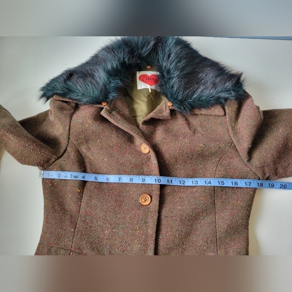 Cocotte Women's Speckled Long Coat Brown Size Small? - Picture 12 of 16